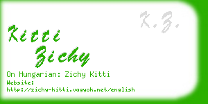 kitti zichy business card